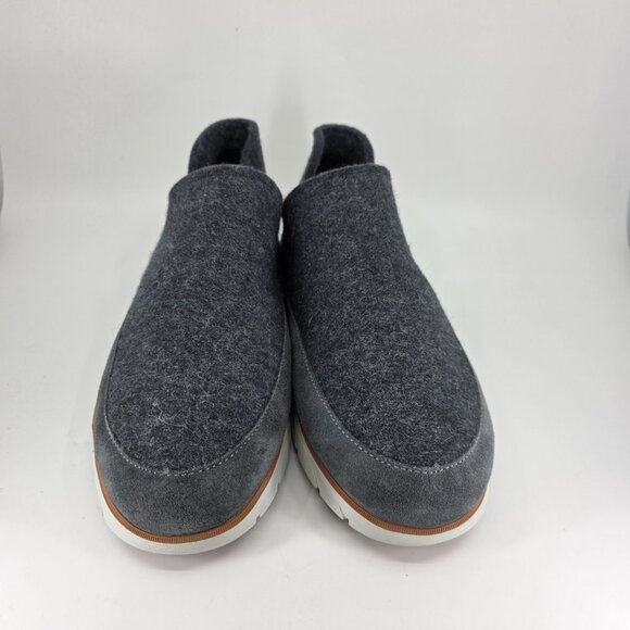 LL Bean Shoes Mens Size 10 Iron Gum Soles Gray Downeast Slip Ons Wool 522894 main image 10